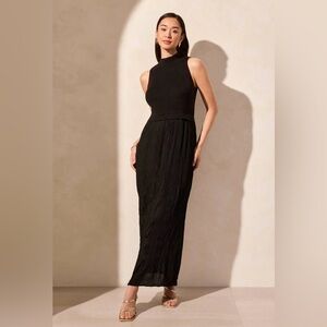 Tribal Femme Sleeveless Twofer Black Maxi Dress Size L